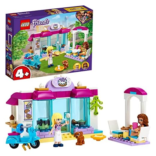 LEGO 41440 Friends Heartlake Citys bageri lekset, caféleksak barn 4+ år med Stephanie och Olivia