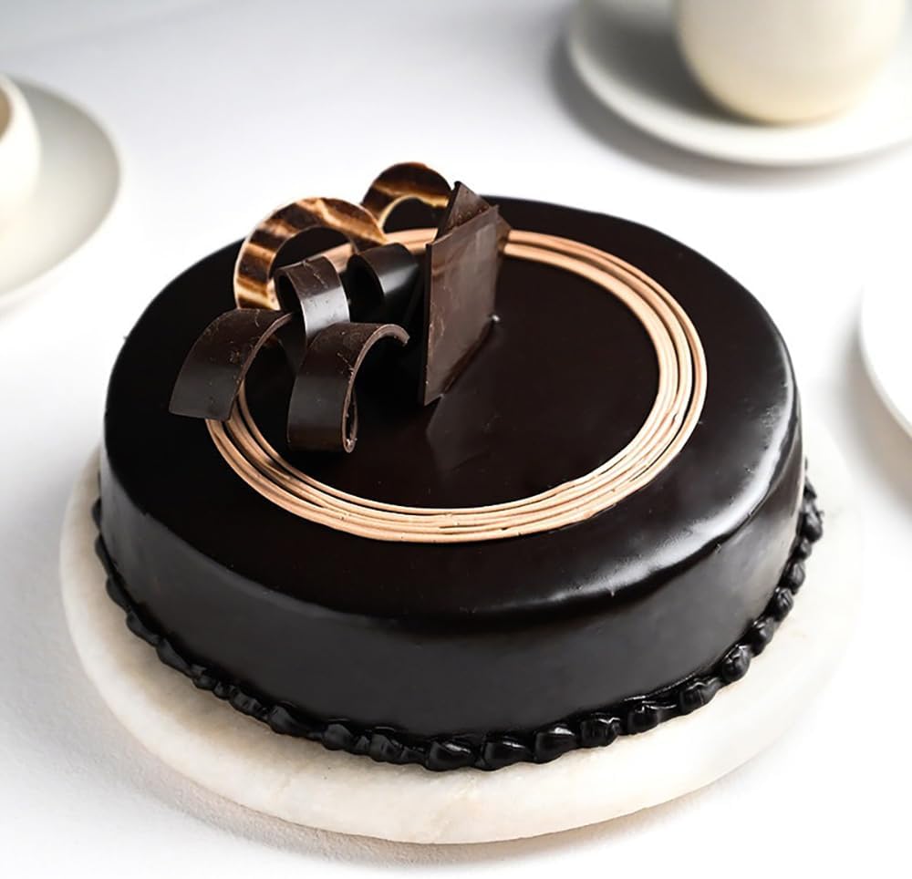 FlowerAura Tempting Truffle Chocolate Cake Gift's For Birthday, Anniversery, Valentine's Day, Mother's Day (0.5kg) (Same Day Delivery)