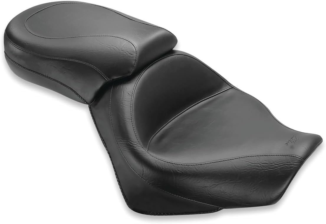Mustang Motorcycle Seats 76161 Wide Touring Two-Piece Seat for Honda VT750C2 Spirit 2007-'15 & Phantom 2010-'20, Original, Black
