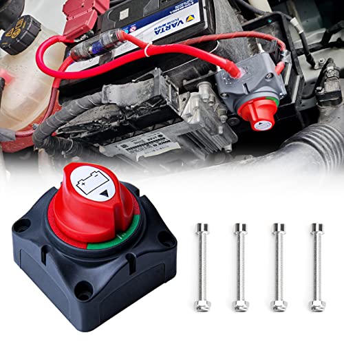 JMEST LEAD Interrupteur Isolateur de Batterie 12V-48V 275A Coupe Circuit Batterie Interrupteur de Déconnexion de Batterie For Marine Boat Truck RV Car Vehicle ATV UTV (ON/OFF)