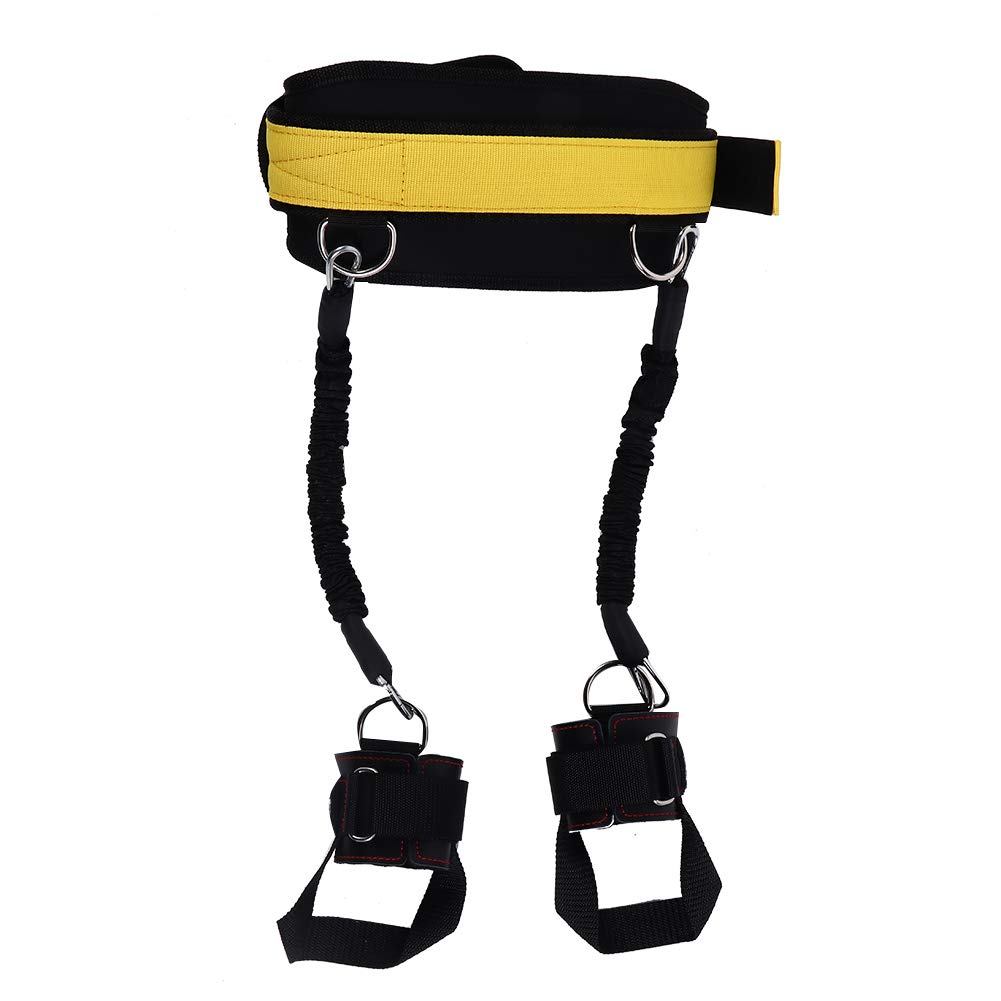 Elastic Durable Multipurpose Fitness Jump Training Equipment, Bounce Trainer Resistance Bands, for Resistance Training Office Home Gym Body Building Weight Loss(Upgraded version yellow)-image-14