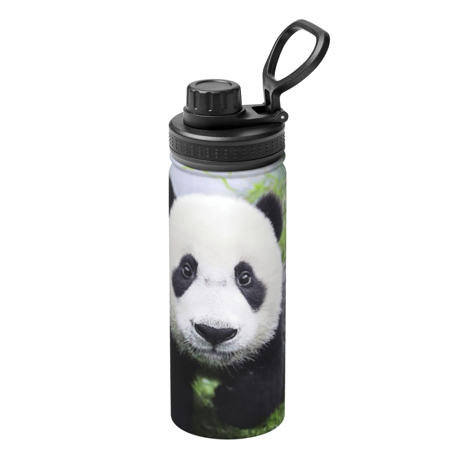 Kfjghhl Insulated Stainless Lovely Panda Walking On The Grassland Steel Water Bottle For Sport Gym Travel Leak Camping Hiking Hydration