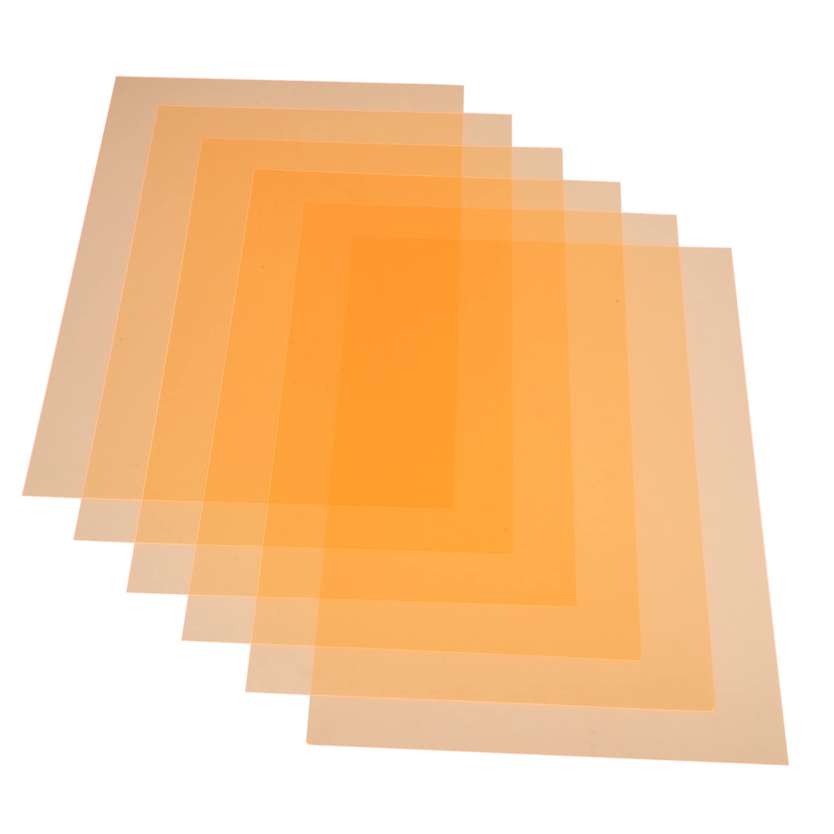 DOITOOL 6pcs Sheet Filter Plate Colored Light Filter Poster Glossy Pen Holder for Notebook Color Photography Gels Inkjet Transparency Film Color Film PVC Transparent Sheet Hard Plastic