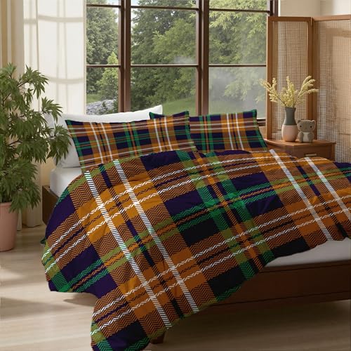 Housse de Couette 240x260 Fermeture Éclair Linge de Lit Microfibre Infroissable