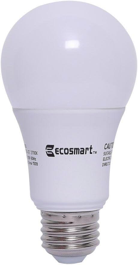 EcoSmart 60W Equivalent Soft White A19 Non Dimmable LED Light Bulb (8-Pack)