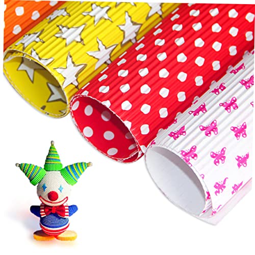 VILLCASE 10 Pçs De Papel De Construção Origami Para Folhas De Papel Ondulado Kit De Origami Papel De