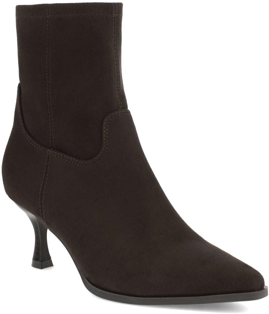 MIA Shoes Aletta Women's Pointed Toe Dress Boots, 2.5 inch Heel, Vegan Suede