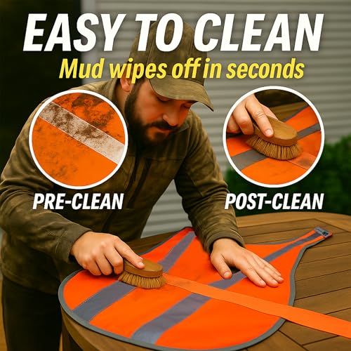 image for JIUSAIRUI Reflective Dog Hunting Vest – Blaze Orange Safety Vest wit