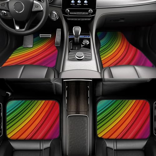 Tapis de sol de voiture universels arc-en-ciel pour colorer vos voyages
