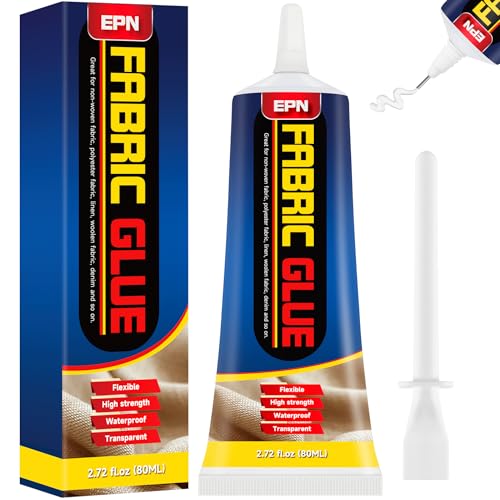 Fabric Glue Permanent,Clear Washable Clothing Glue Fabric Adhesive