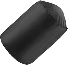 Outdoor BBQ Grill Cover with Fastening Straps Black