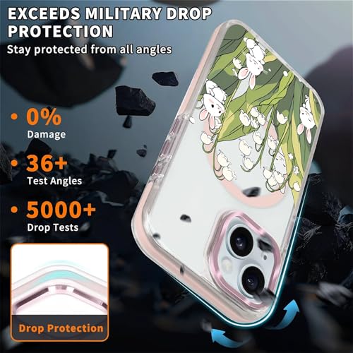 Coque antichoc iPhone 15 transparente protection complète objectif photo lapin MagSafe - 2