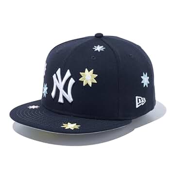 MLB Flower Embroidery ニューヨーク・ヤンキース ネイビー Amazon.co.jp: ニューエラ（NEW ERA） キャップ 59FIFTY MLB