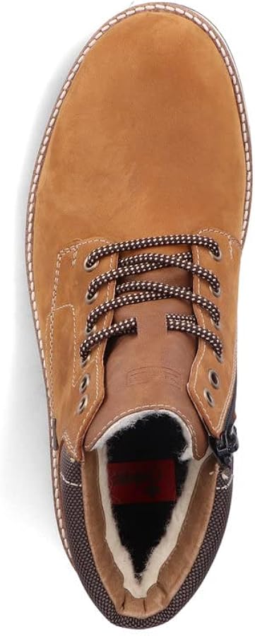 Botines Rieker Para Hombre Modelo 39440 - Con Cordones, Repelente Al Agua, Suela Blanda Y Caña Media, Ideales Para El Día A Día