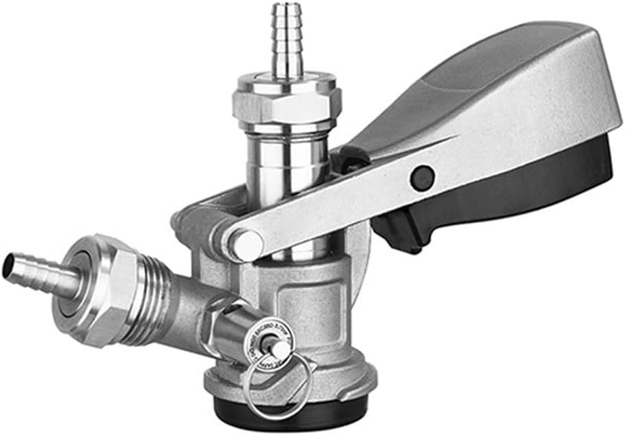 Keg Beer Coupler Tap, Beer Barrel Coupler G5/8 A Type Stainless Steel Beer Keg Tap Distributor Coupler Keg Coupler with Relief Valve Brewing Accessory,D Type