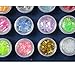 AddFavor Colorful Nail Sequins Chunky Glitters Irregular Iridescent Flakes Confetti for Nail Art Decoration DIY Design(12 Color/Set)
