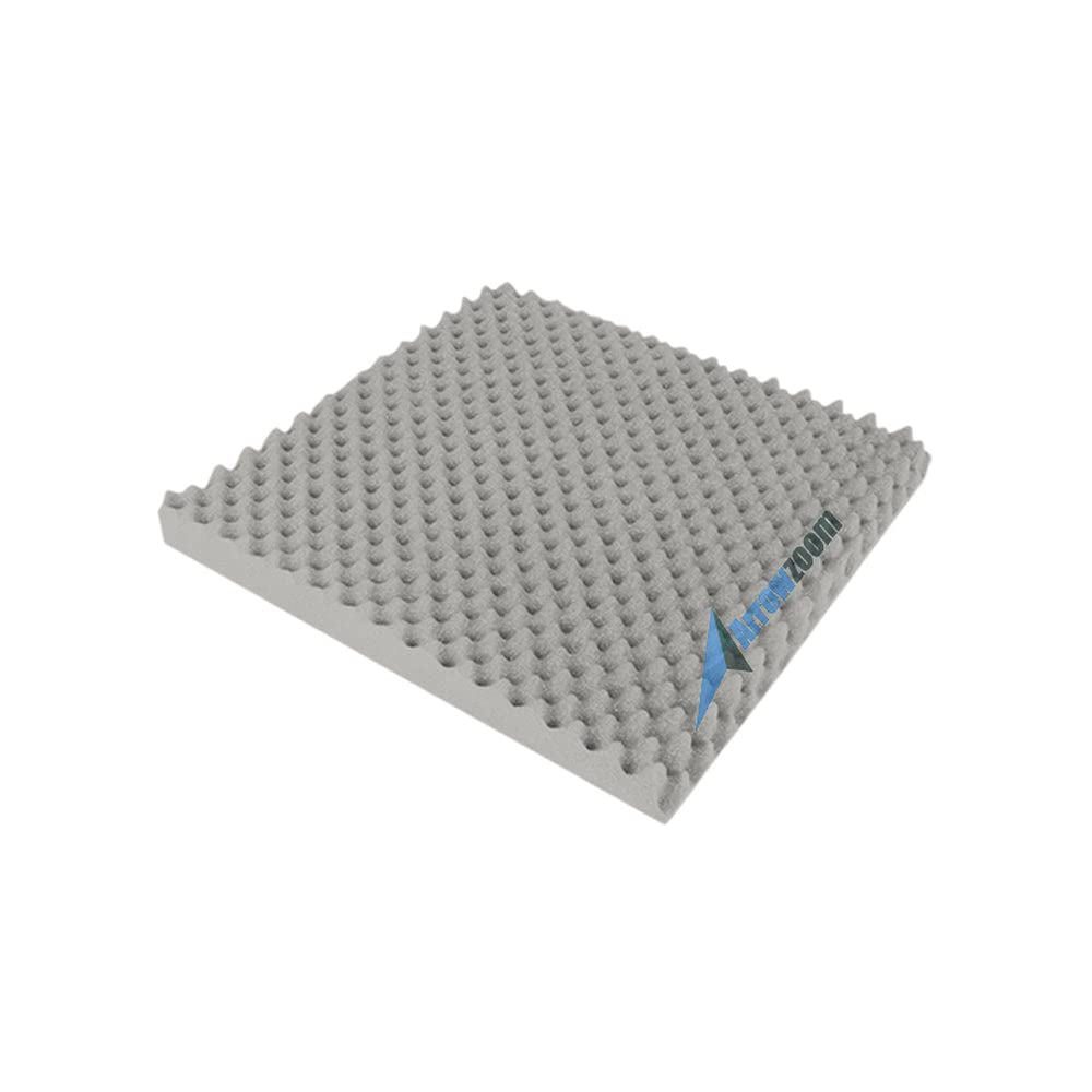 Super Dash (1 Piece) of 50 X 50 X 3 cm Gray Convoluted Egg Crate Acoustic Home Studio Soundproof Treatment Accessories Foam Wall Panel Tiles SD1052 (GRAY)
