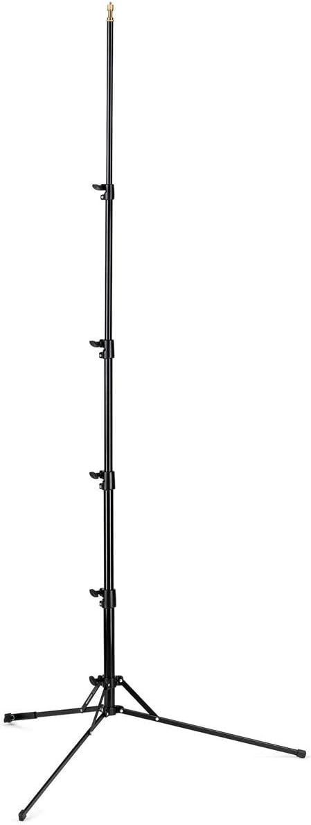 Suреr Dеаl Prоduсt Manfrotto Nano Plus 3-Section Light Stand with 5/8 Spigot, 8.8 lb Capacity, Extends to 6.5' Black