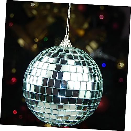 Bola espejada plateada Zerodeko, 1 unidad, decoración colgante para fiestas, bodas, árboles de Navidad y festivales de baile, para discotecas y pubs miniatura 4