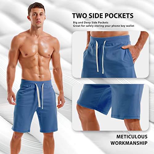 Amy Coulee Men's Casual Classic Workout Short (L, Prussian Blue) #TOP2