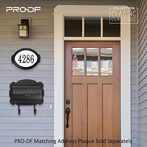 Wall Mount Mailbox - Hummingbird - Cast Aluminum - Rustproof - Letter Box Mail Parcel (Black) #TOP4