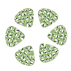 Ensemble de 12 médiators de guitare Panda à fond vert pour guitare acoustique, guitare électrique, contrebasse, ukulélé - Les Beatles, Paul McCartney, John Lennon, RIngo Starr, George Harrison Ensemble de 12 médiators de guitare Panda à fond vert pour guitare acoustique, guitare électrique, contrebasse, ukulélé – Image 2