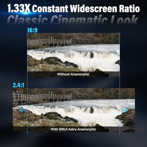 SIRUI Astra 75mm T1.8 1.33X Objetivo Anamórfico Fijo, Objetivo de Cine con Enfoque Automático de Fotograma Completo y Gran Apertura con Montura L, para S5, S9, S1R, S1H, fp L, fp, SL2(Destello Azul - imagen 2