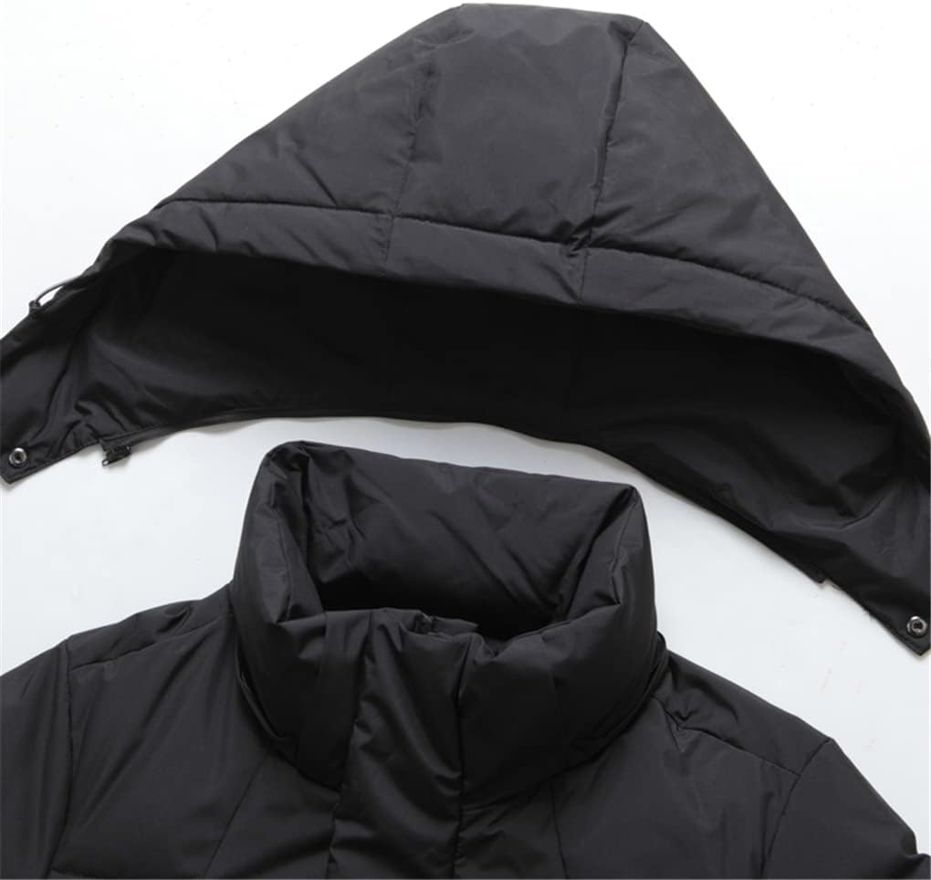 Winter Men Down Jacket Overcoat Fashion Thicken Warm Down Coats Hooded Black Long Parka