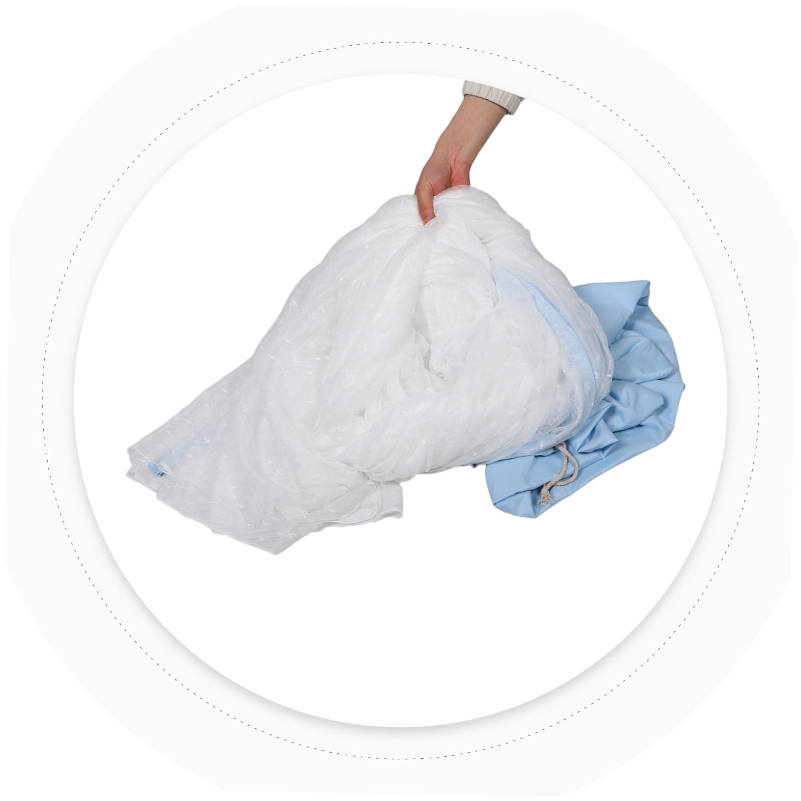 Abaodam Moustiquaire Protection Complète avec Fixation Clip pour Lit Bébé Tissu Respirant et Structure en Acier et Confortable pour Sommeil Paisible