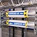 MECCANIXITY Self-Stick Compressed AIR Sticker Pipe Flow Arrow Marker 1-3/5 x 8 Inch Pipe Identification Marking Labels Left-Pointing for Air Compressors White on Blue, Pack of 30