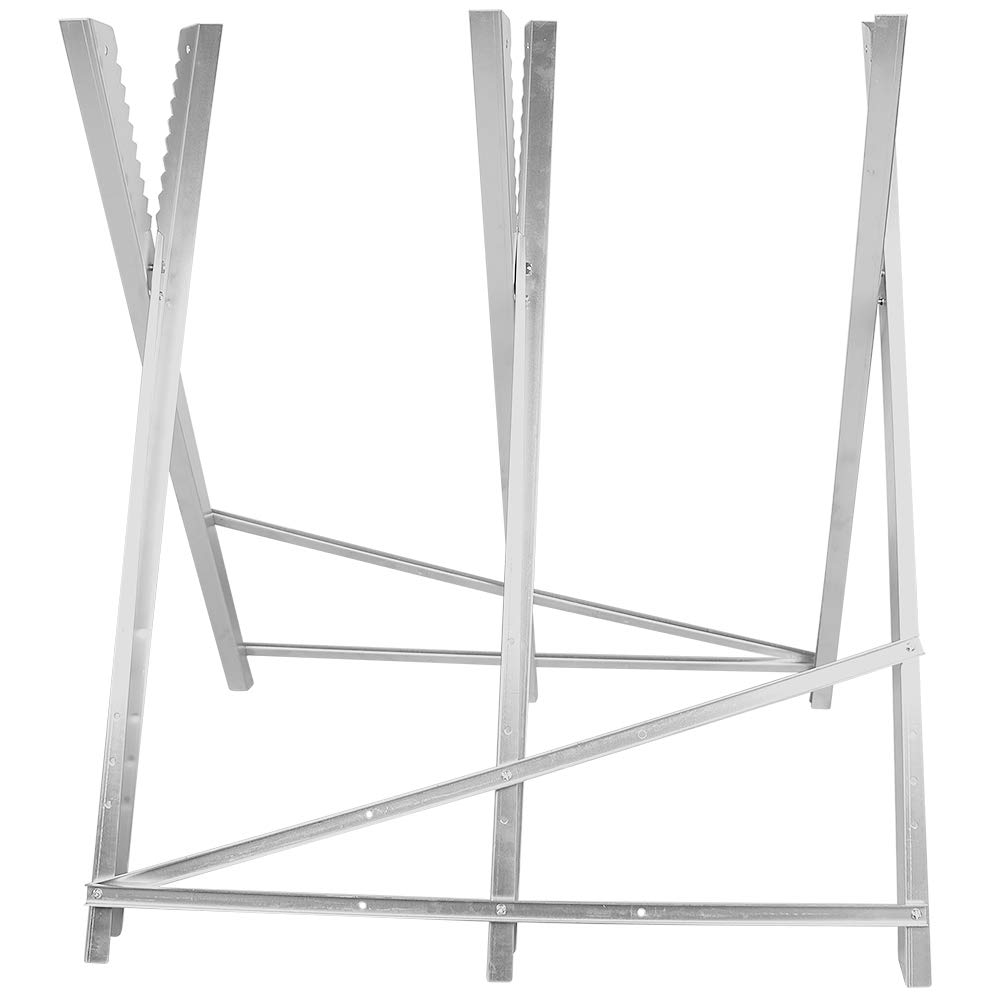 Chevalet de Scie pour Tronçonneuse - 3 Plis,Chevalet de sciage pliable 150 kg métal zingué jardin dents porte-bûches support de coupe tréteau de sciage tronçonneuse (84 * 80 * 80cm (trois colonnes))
