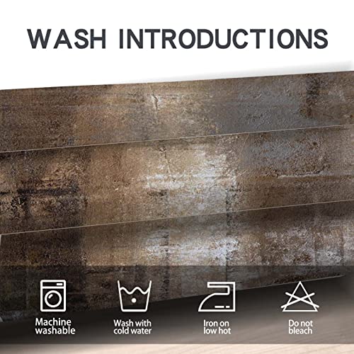 Mcalk Brown Kitchen Curtains Tiers And Valances Set 3 Piece For Windows Grey Kitchen Window Curtains Set,Modern Abstract Art Valances For Living Room(36" Tiers Set) #TOP6