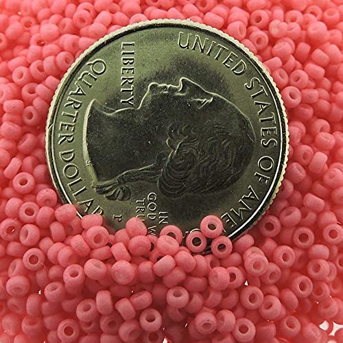 Special Dyed Bright Pink Miyuki Japanese Round Rocailles Glass Seed Beads 11/0 Approximately 24 Gram 5 Inch Tube #TOP3