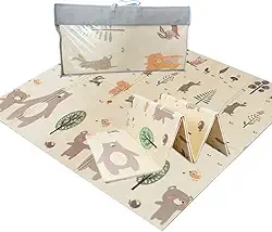Tapete Infantil Emborrachado Térmico Antiderrapante Dobrável Atividades Dupla Face 6mm 1,80x1,50m