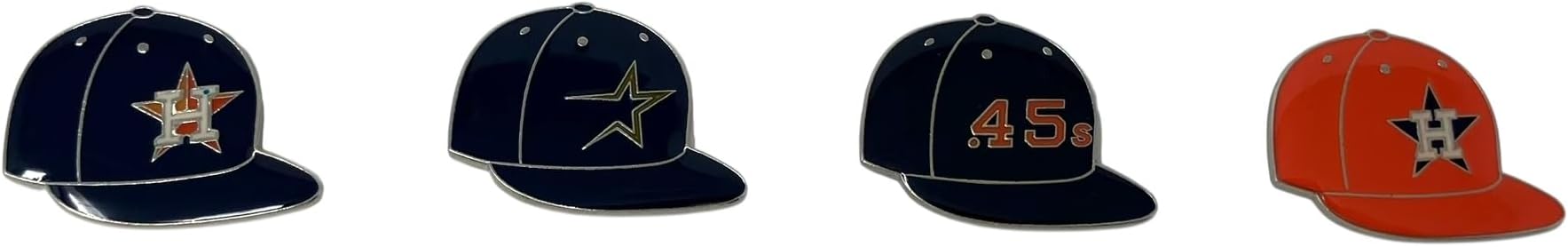 Pro Specialties Group Houston Astros MLB On-Field Cap Timeline Enamel Lapel Pin Set