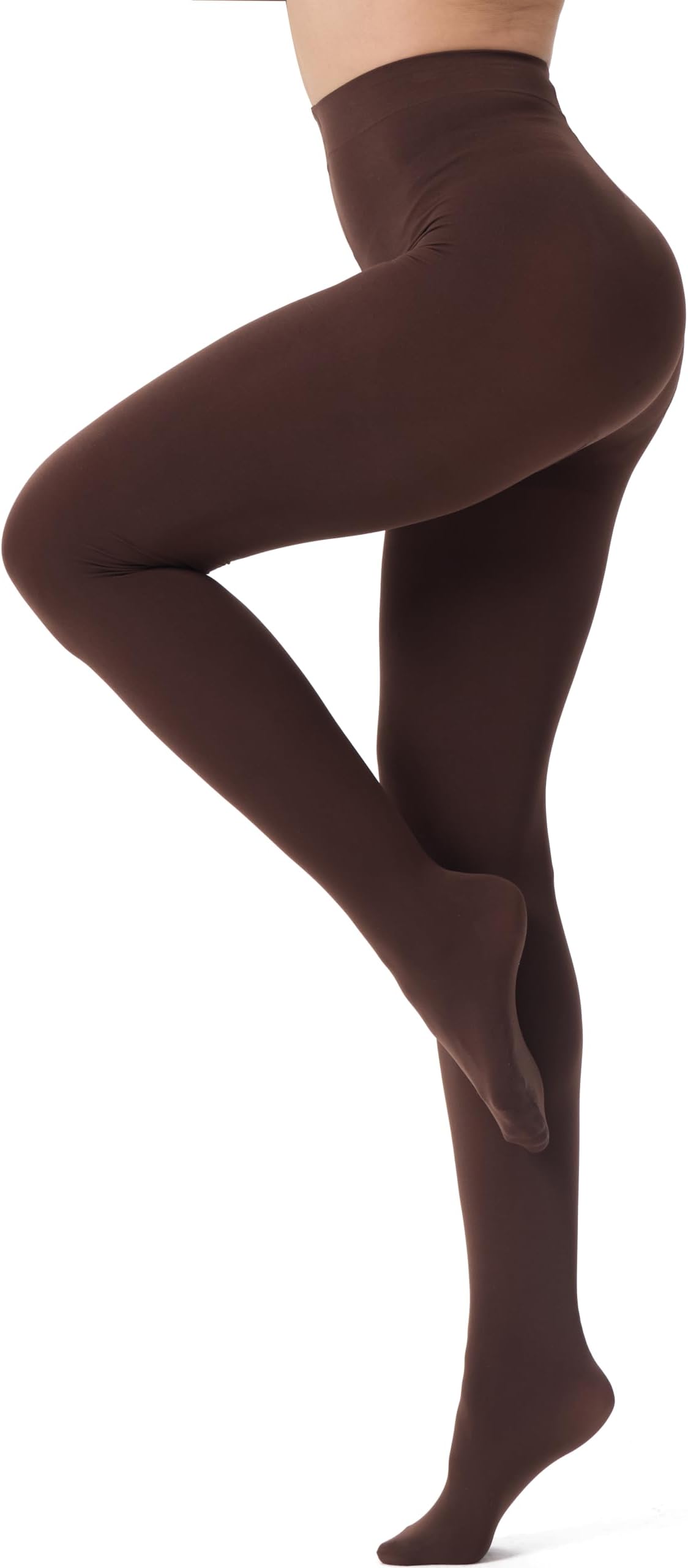 Womens 80 Denier Opaque Tights, Women's Soft Solid Color Footed Pantyhose, High Waist Stocking with 30+ Colors