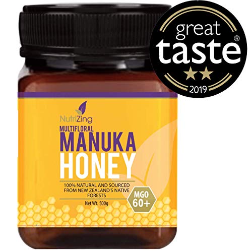 Award Winning Manuka Honey 60+ - New Zealand Made Purity, Delicious Taste - 100% Natural, Thick & Creamy - 500g by NutriZing