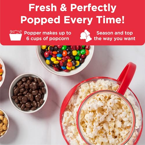 Image of Ecolution Patented Micro-Pop Microwave Popcorn Popper with Temperature Safe Glass, 3-in-1 Lid Measures Kernels and Melts Butter, Made Without BPA, Dishwasher Safe, 1.5-Quart, Red (Pack of 4)