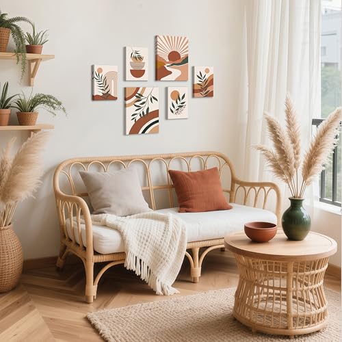 Set 6 tableaux muraux Boho terracotta HD, FajerminArt