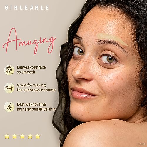 Image of GIRLEARLE 2 x 1lb, 2 Pack Cream Wax Beads for Hair Removal Sensitive Skin