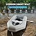 CO-Z 7.5ft Inflatable Dinghy Boat for 2 Adults, 660lb Capacity Heavy-Duty PVC Raft with Aluminum Floor & Oars, Motor Mount, Portable Kayak-Style Tender for Fishing, Rescue, and Water Sports