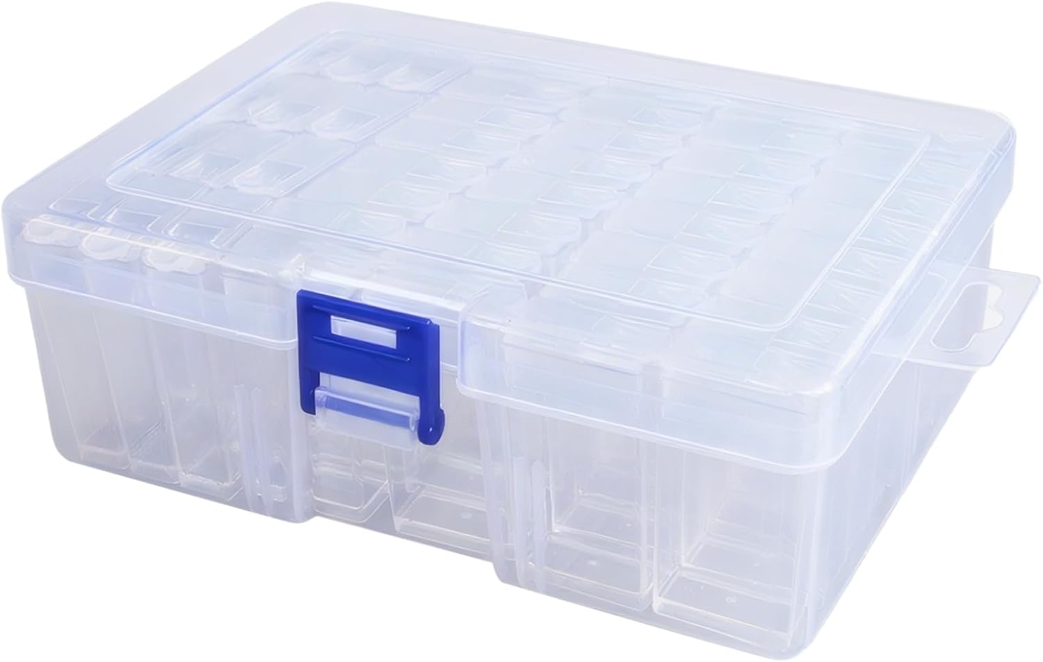 45 Pcs Storage Box, 44 Grid Bead Organizer With Stickers, Clear Pp Plastic, For Art Supplies