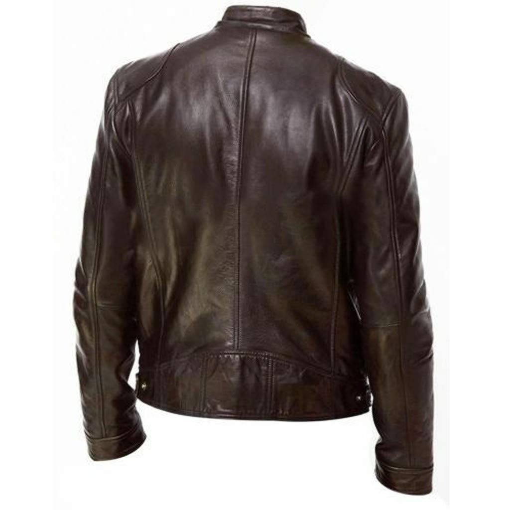 Lederjacke Herren Biker Echtleder, Herrenjacke Freizeitjacke Herbst Und Winter, Herrenmode Business Funktionsjacke Revers ReißVerschlussjacke, Outwear Mantel üBergangsjacke Sportjacke Sweatjacke