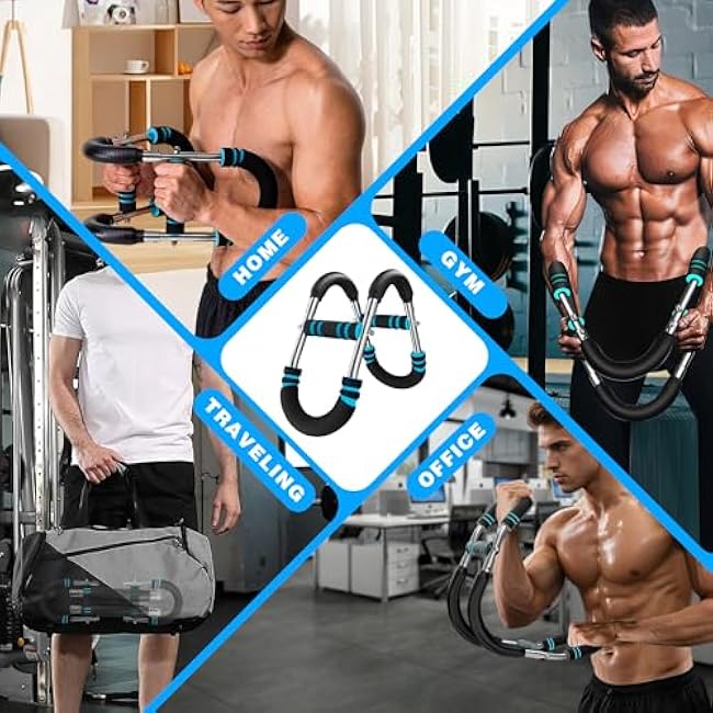 Twister Arm Trainer, 60-110lb Adjustable Chest & Arm Muscle Trainer for Men, Forearm Strengthener Shoulder Arm Exercise Equipment, Chest Workout Bar Portable Arm Exerciser for Home Fitness