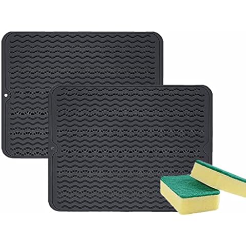 Anlising 2PCS Alfombrilla Escurreplatos de Silicona Cover