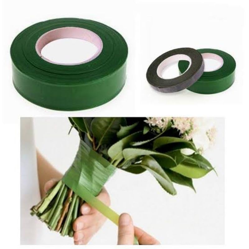 BAKERS 4U Floral Tape Set, 6 Pieces, Green Color,Tapes for Masking, Stenciling, Labeling 4
