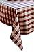 Produktbild texpot Tischdecke 100 x 100 cm Rubin-weiß kariert aus Baumwolle 2 cm Karo