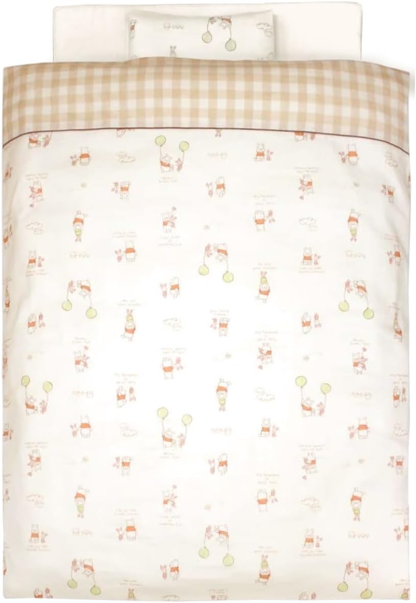 un doudou 日本製 ミニサイズ ベビー布団 10点セット オーガニックコットン ダブルガーゼ Disney プー＆フレンズ 60×90cm 綿100% 全部洗える NZ1121M C-140