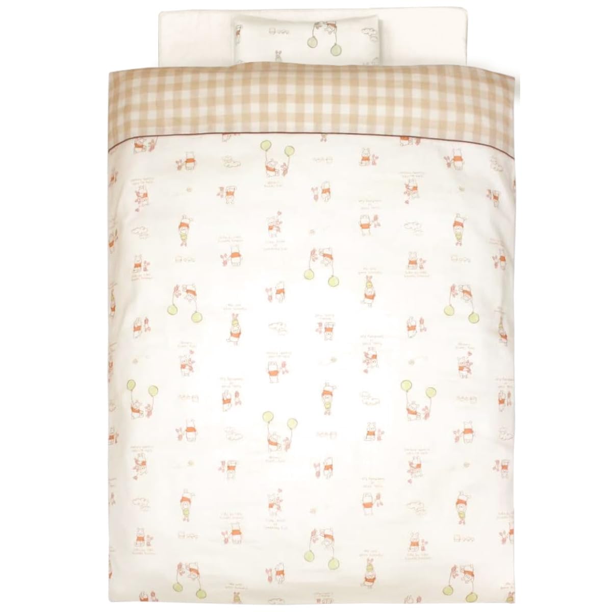 un doudou 日本製 ミニサイズ ベビー布団 10点セット オーガニックコットン ダブルガーゼ Disney プー＆フレンズ 60×90cm 綿100% 全部洗える NZ1121M C-140