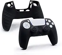 A nova capa de silicone TwiHill (2020) é adequada para PS5, PS5 função antiderrapante capa de silicone capa de proteção PS5 (Preto)